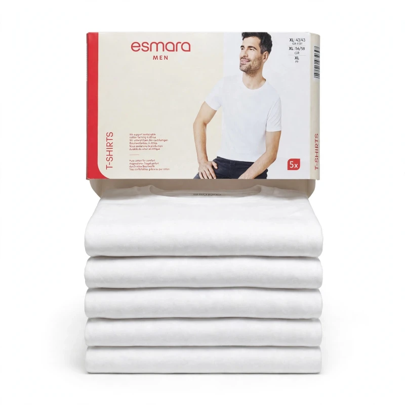  تي شيرت أبيض (T-SHIRTS) عدد 5 قياس XL