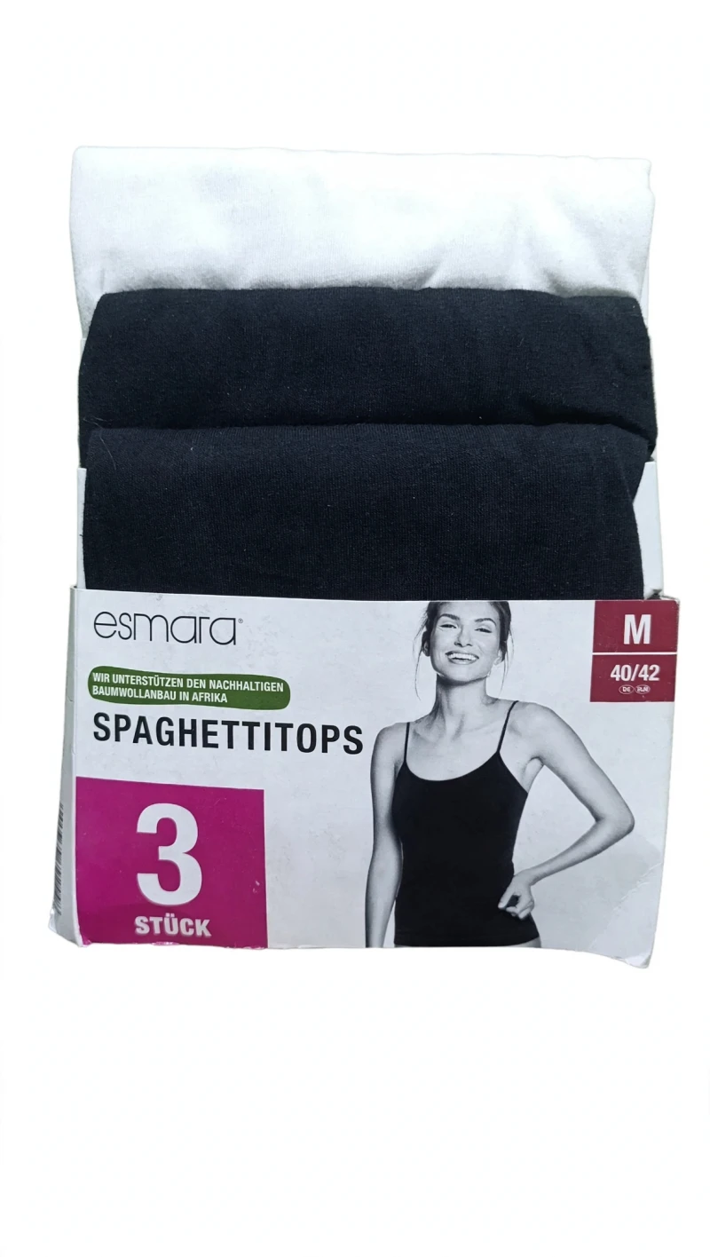 توب سباغيتي ألماني قطني مع ليكرا 3 قطع